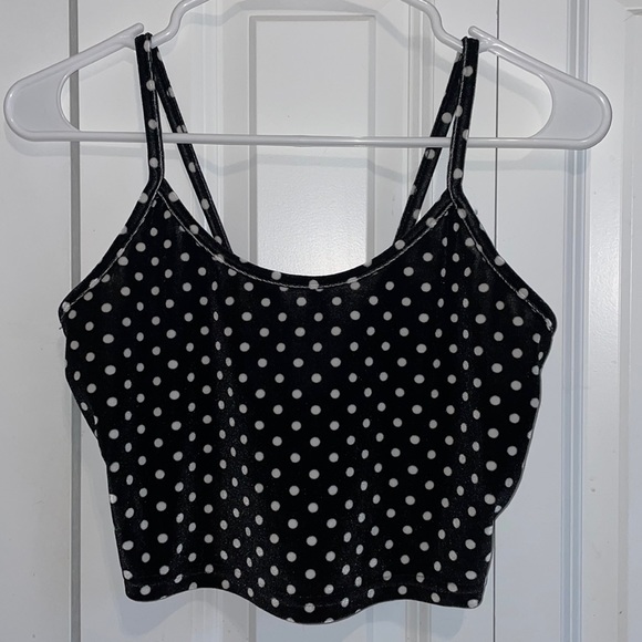SHEIN Polka-Dot Crop Top - Picture 1 of 3